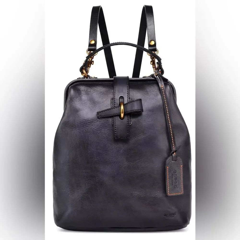 NWOT OLD TREND Women's Genuine Leather Pamela Backpack Shoulder Bag Gray Ombre